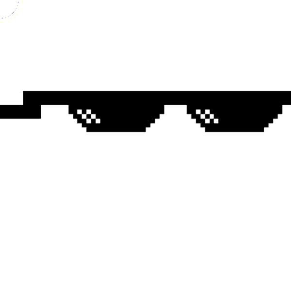 Пиксельный очки без фона