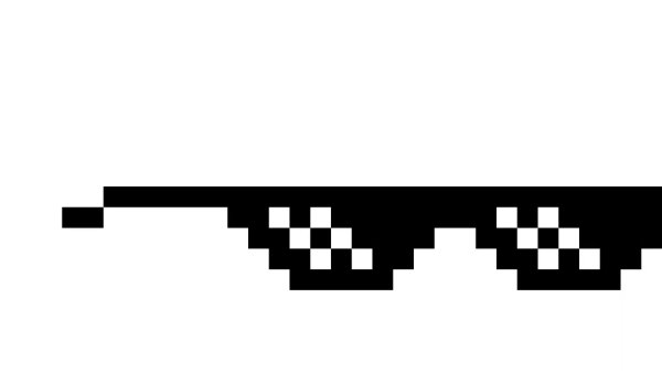 Пиксельные темные очки