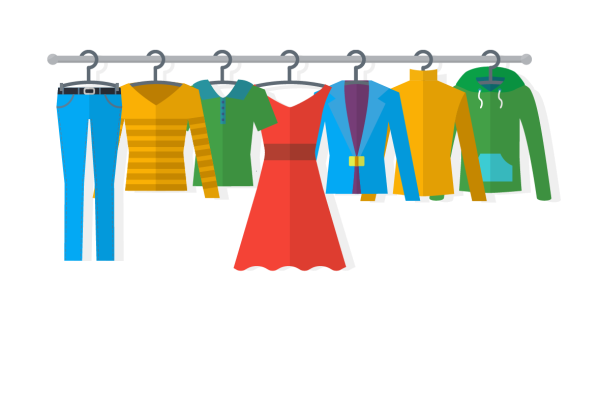 Одежда на вешалке без фона