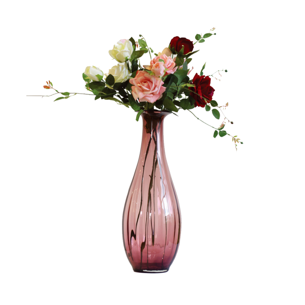 Напольная ваза с цветами на прозрачном фоне