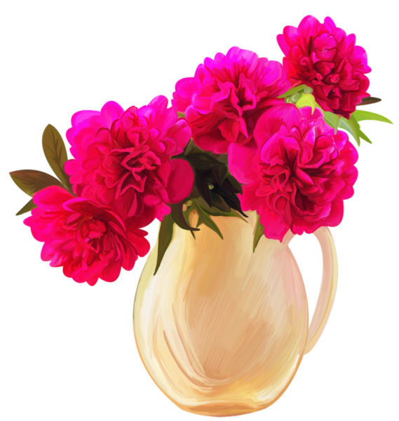 Цветы в прозрачной вазе