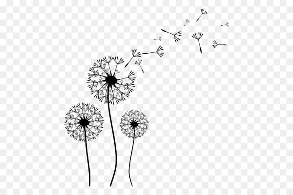 Одуванчик силуэт