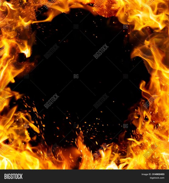 Огненная рамка для фотошопа