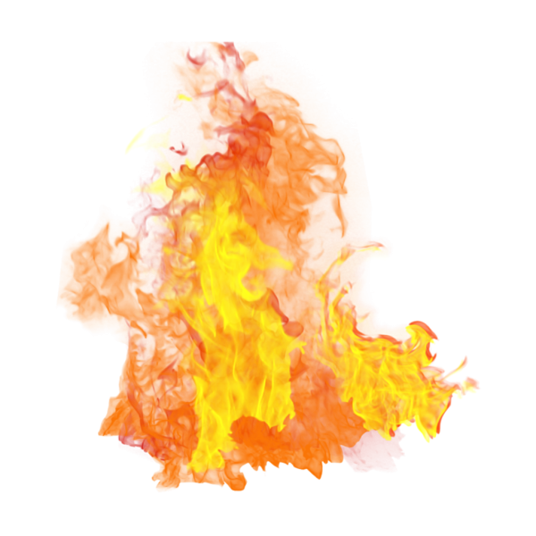 Языки пламени на белом фоне