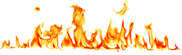 Языки пламени на белом фоне
