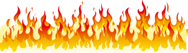 Нарисованный огонь на прозрачном фоне