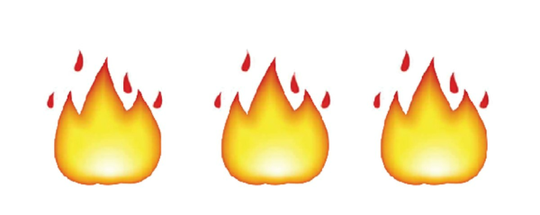 Эмодзи огонь на прозрачном фоне