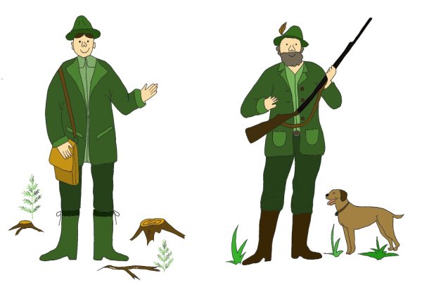 Охотник рисунок