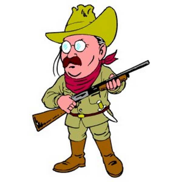 Охотник на прозрачном фоне