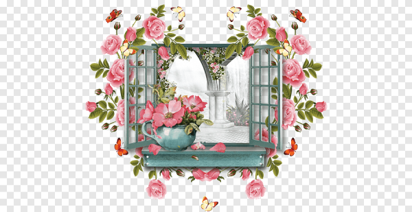 Сказочное окно в цветах
