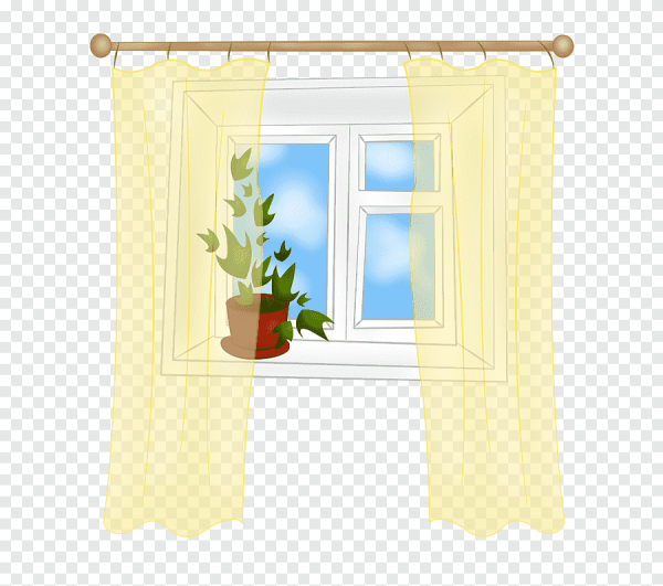 Окно со шторами для детей