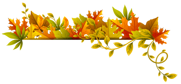 Полоска из осенних листьев