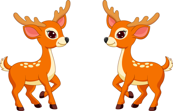 Олень мультяшный