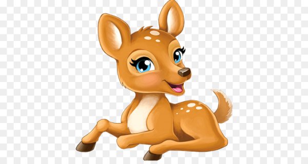 Олененок на прозрачном фоне