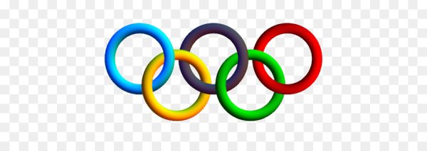 Символика Олимпийских игр на прозрачном фоне