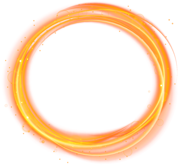 Оранжевая неоновая круглая рамка