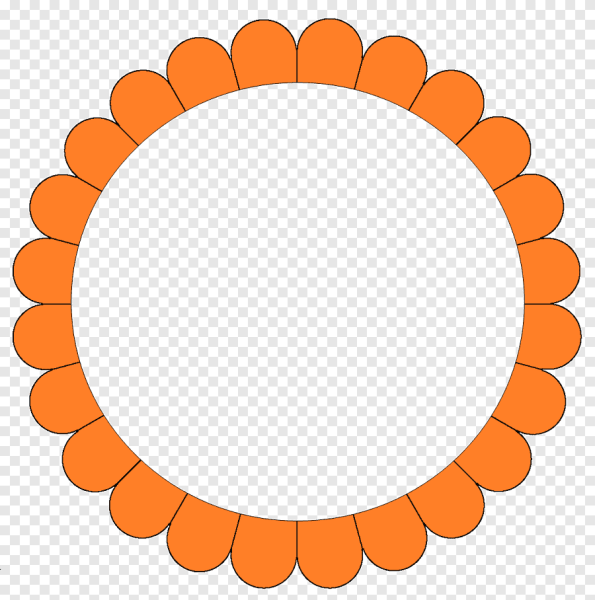 Рамка фигурная оранжевая