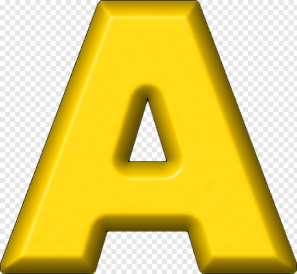 Буква а желтая