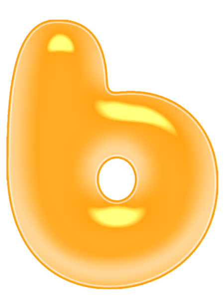 Буква а желтая