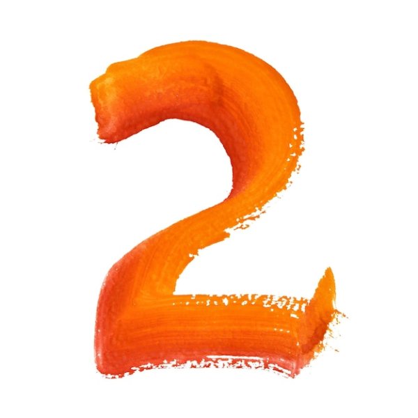 Красивые цифры оранжевые