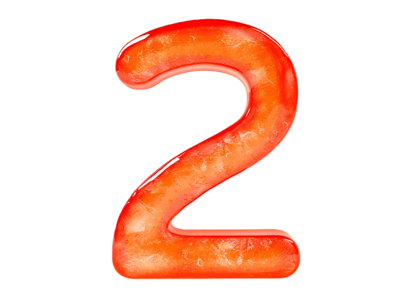 Цифры оранжевые