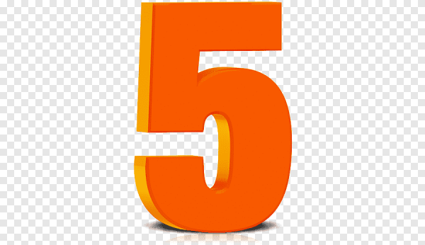 Цифры оранжевые