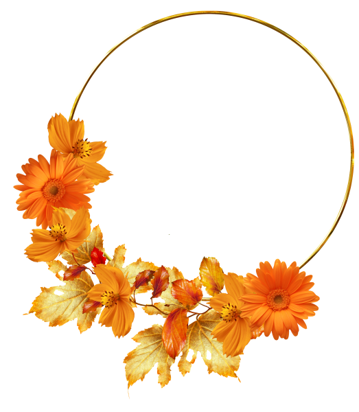 Фоторамка осенние цветы