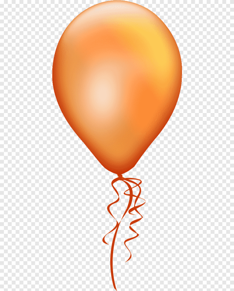 Оранжевый воздушный шарик