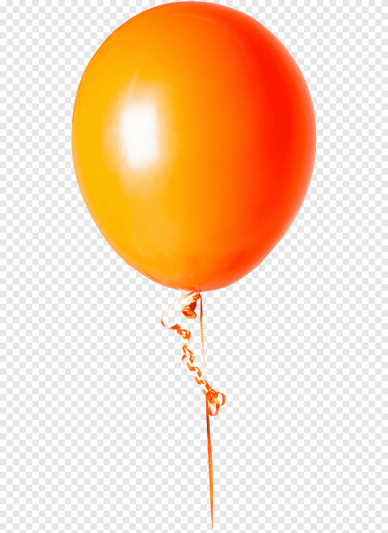 Оранжевый воздушный шарик