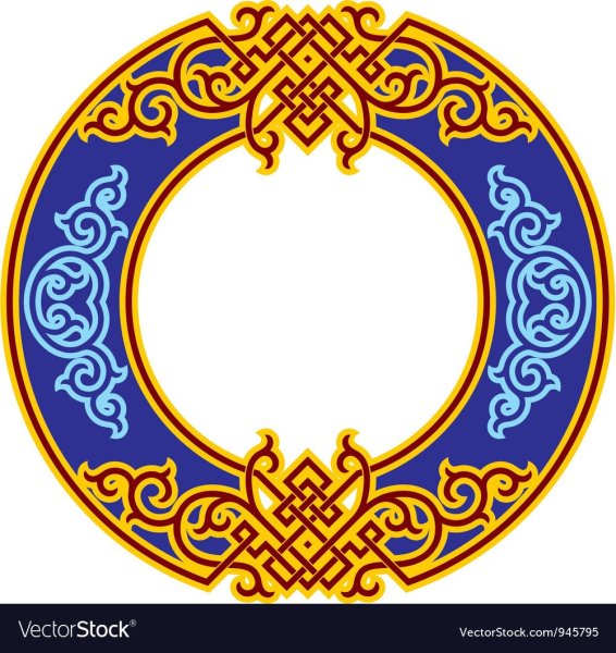 Орнамент казахский национальный круглый