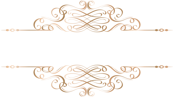 Золотые вензеля на белом фоне