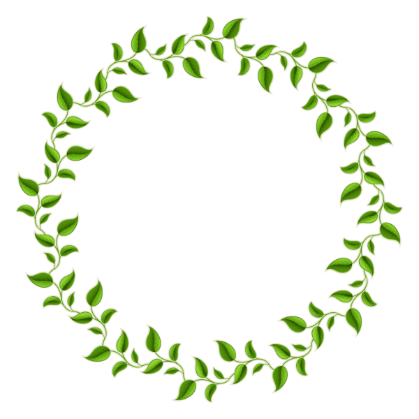 Круглая рамка из зелени