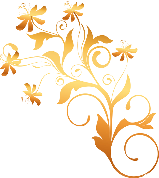 Цветочный узор на прозрачном фоне