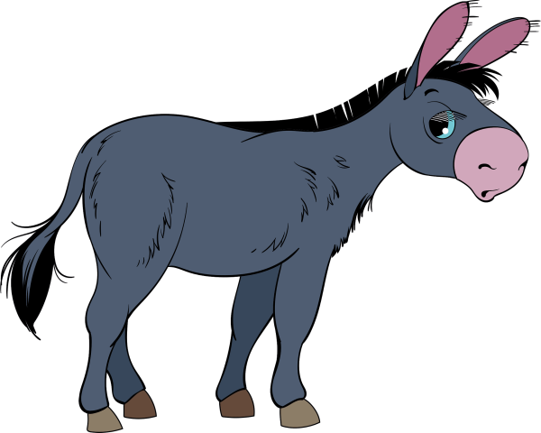 Осел мультяшный
