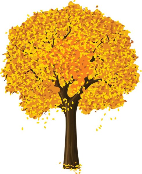 Осеннее дерево из конфетти