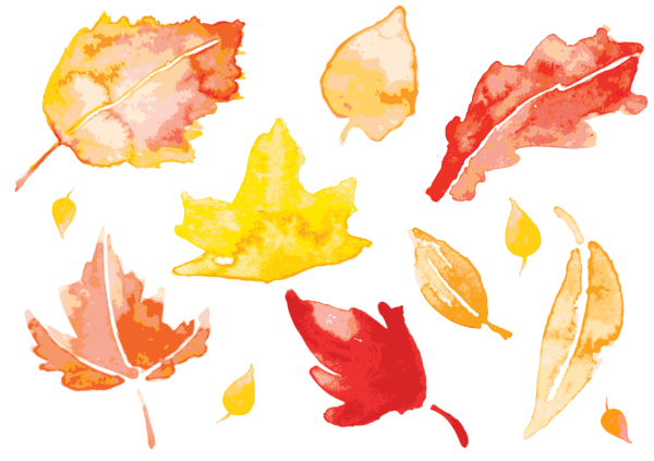 Листья акварель