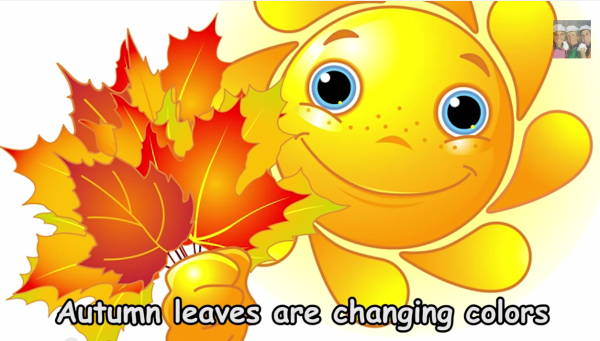 Осень лист с глазками