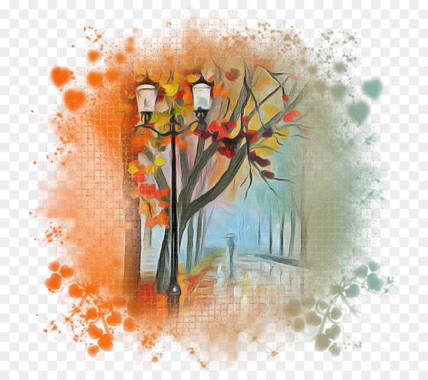 Осенние элементы акварелью