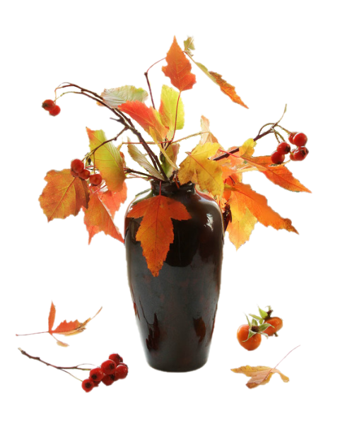 Ваза с осенними листьями