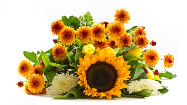 Букет с подсолнухами
