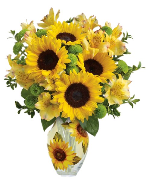 Букет с подсолнухами