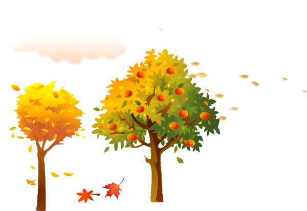 Осеннее дерево мультяшное