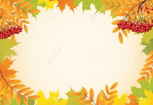 Рамки с рябиной осенние