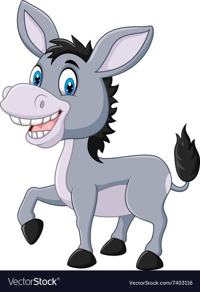 Белый ослик из мультика