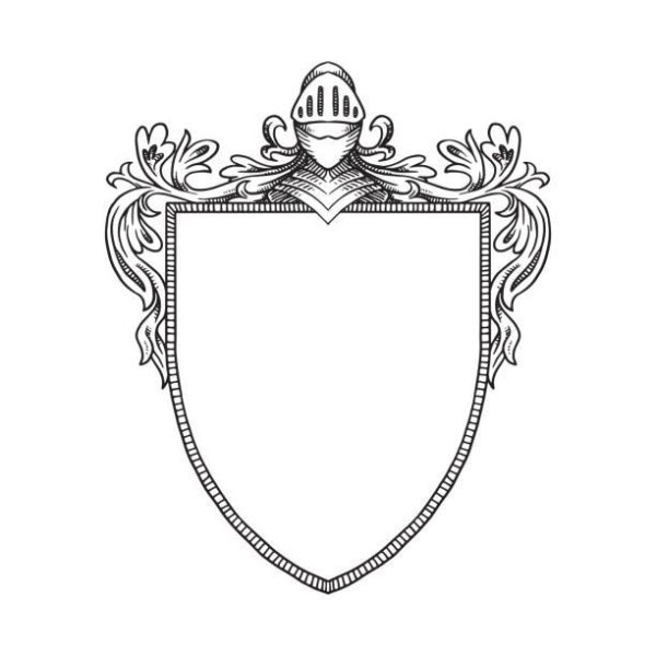 Геральдический щит на белом фоне