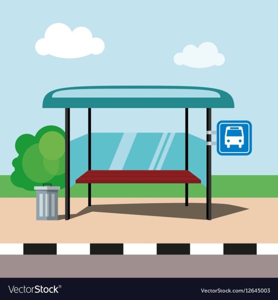 Автобусная остановка для детей