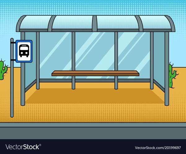 Дети на остановке