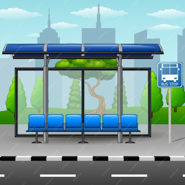 Дети на остановке