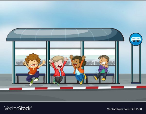 Автобусная остановка для детей