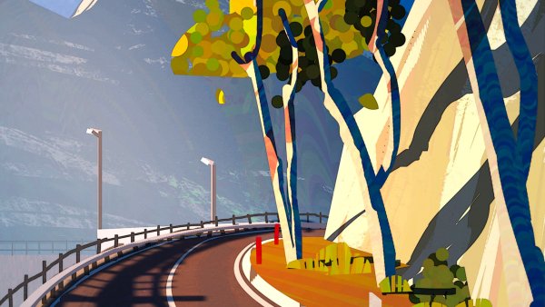 Дизайн яркий мир дороги